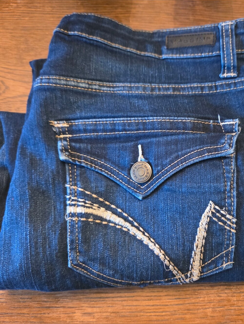 Massini Indigo Bootcut Jeans 16w , 10" Rise, 30" Inseam, 40" Waist.